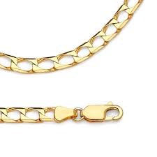 Free shipping cod 30 days exchange. Gemapex Square Curb Necklace Solid 14k Yellow Gold Chain Mens Diamond Cut Link Polished Heavy 4 1 Mm 24 Inch Walmart Com Walmart Com