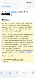 How do you cancel a order at gamestop? Jay Twardy On Twitter Here S A Reply From Gamestop About My Cancelled Xboxpreorder Jake Randall Yt Why Ever Sleep