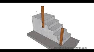 Bolting Wood Handrail Post To New Concrete Stairs Can Make Handrail  Stronger - YouTube