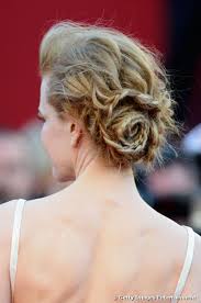 braided bun hairstyle at cannes