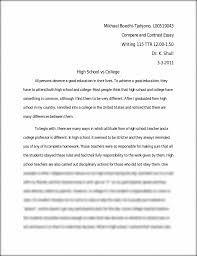high school versus college essay 