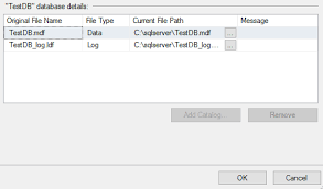 re database using mdf and ldf file