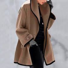 Ladies Coat Color Matching Loose Single