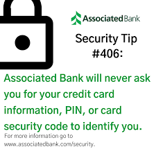 When getting the associate card blocked, you can simultaneously place request for a new associate card. Associated Bank Associated Bank Will Never Ask You For Your Credit Card Information Pin Or Card Security Code To Identify You If You See This On What Appears To Be Our