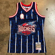 Thanks to seller. buyer said. Bape Mitchell Ness Houston Rockets Jersey Blue Exhibit A