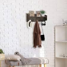 coat hooks with shelf wall mounted coat