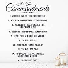 The Ten Commandments God Wall Sticker