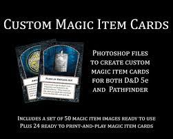 Maybe you would like to learn more about one of these? Custom D D Magic Item Cards Etsy