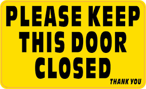 StickerTalk Please Keep This Door Closed Magnet, 5 inches x 3 inches