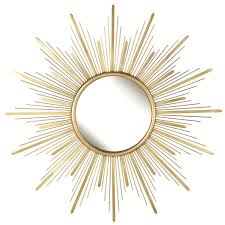 Gold Starburst Metal Wall Mirror