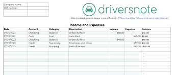 small business spreadsheet for income
