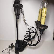 Electric Wall Sconce Black Chain