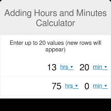 adding hourinutes calculator