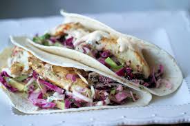 grilled fish soft tacos with baja cream