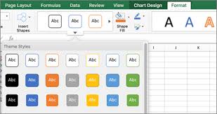 Change The Shape Fill Outline Or Effects Of Chart Elements