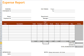 Expense Report Templates Template Business