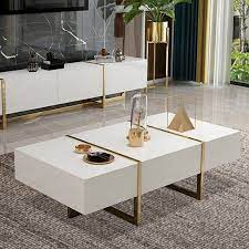 Black Rectangular Coffee Table With