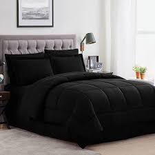 Free shipping with $35+ orders. Buy Sweet Home Collection 8 Piece Comforter Set Bag With Unique Design Bed Sheets 2 Pillowcases 2 Shams Down Alternative All Season Warmth Queen Dobby Black Online In Germany B07q7f576b