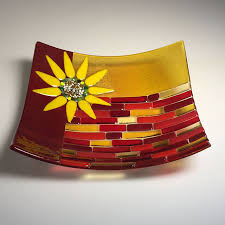 Sunflower Plate Square Red