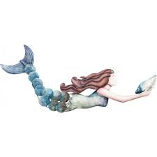 Seafoam Swimming Mermaid Wall Art 18