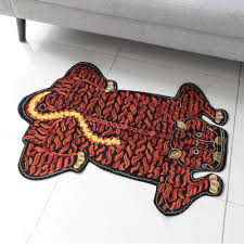 chain sch wool and cotton tiger rug