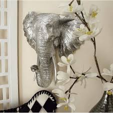 Litton Lane Polystone Silver Elephant
