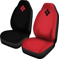 Car Seat Covers Red Black Diamonds