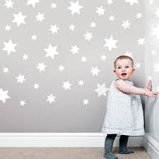 49 White Star Wall Decals Stickers