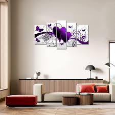 Purple Love Erfly Wall Art Purple