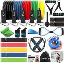 Amazon.com: 23Pcs Resistance Bands Set Workout Bands, 5 Stackable Exercise  Bands with Handles, 5 Resistance Loop Bands, Jump Rope, Figure 8, Headband,  Cooling Towel : Sports & Outdoors