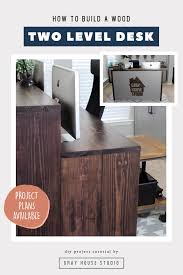 two level desk diy with free plans