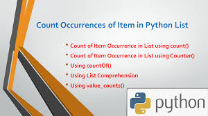 count occurrences of item in python