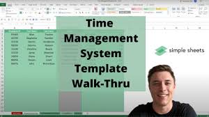 time management system excel template