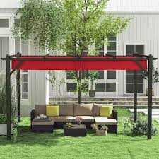 Steel Frame Retractable Outdoor Pergola