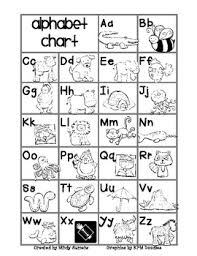 Alphabet Chart Color B W Free