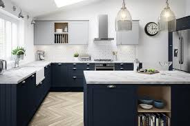 In this kitchen by amber interior design, the dark floors keep the space subdued. Dark Kitchens Black Navy And Dark Grey Kitchen Ideas Loveproperty Com