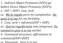My Spanish Trainer Indirect And Direct Object Pronouns