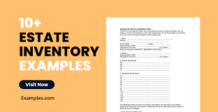 estate inventory 10 exles format