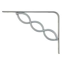 This is the 2nd time these shelf brackets have been here. Rubbermaid 6 In X 8 In Satin Nickel Celtic Scroll Decorative Shelf Bracket 1877645 The Home Depot