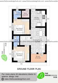 2 Bhk Drawing Plan In 675 Sq Ft