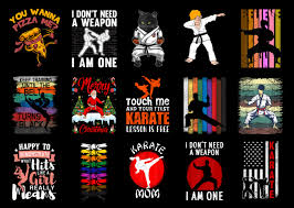 15 karate shirt designs bundle for