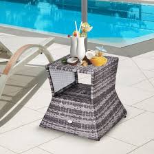 Bistro Side Table With Umbrella Hole