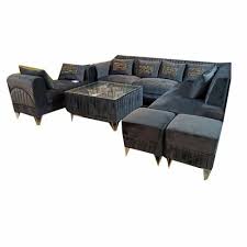 9 seater dark grey living room sofa set