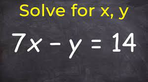 solving an equation for y and x you