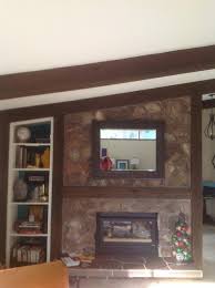 1970s dark stained rough beams need