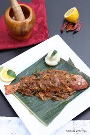 pan fried whole red snapper in coconut