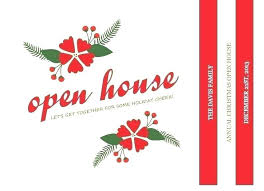 Free Holiday Open House Invitation Invitations Business