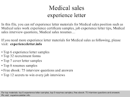 Medical Sales Rep Cover Letter