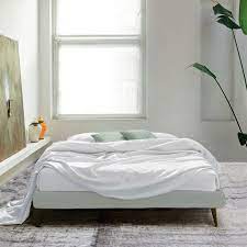 Frame Minimal Bed Without Headboard White