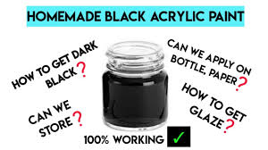 how to make black acrylic paint at home